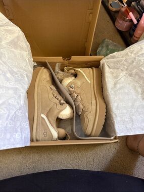 NWT!! UGG Chestnut Tan Mixed-Media Sneaker